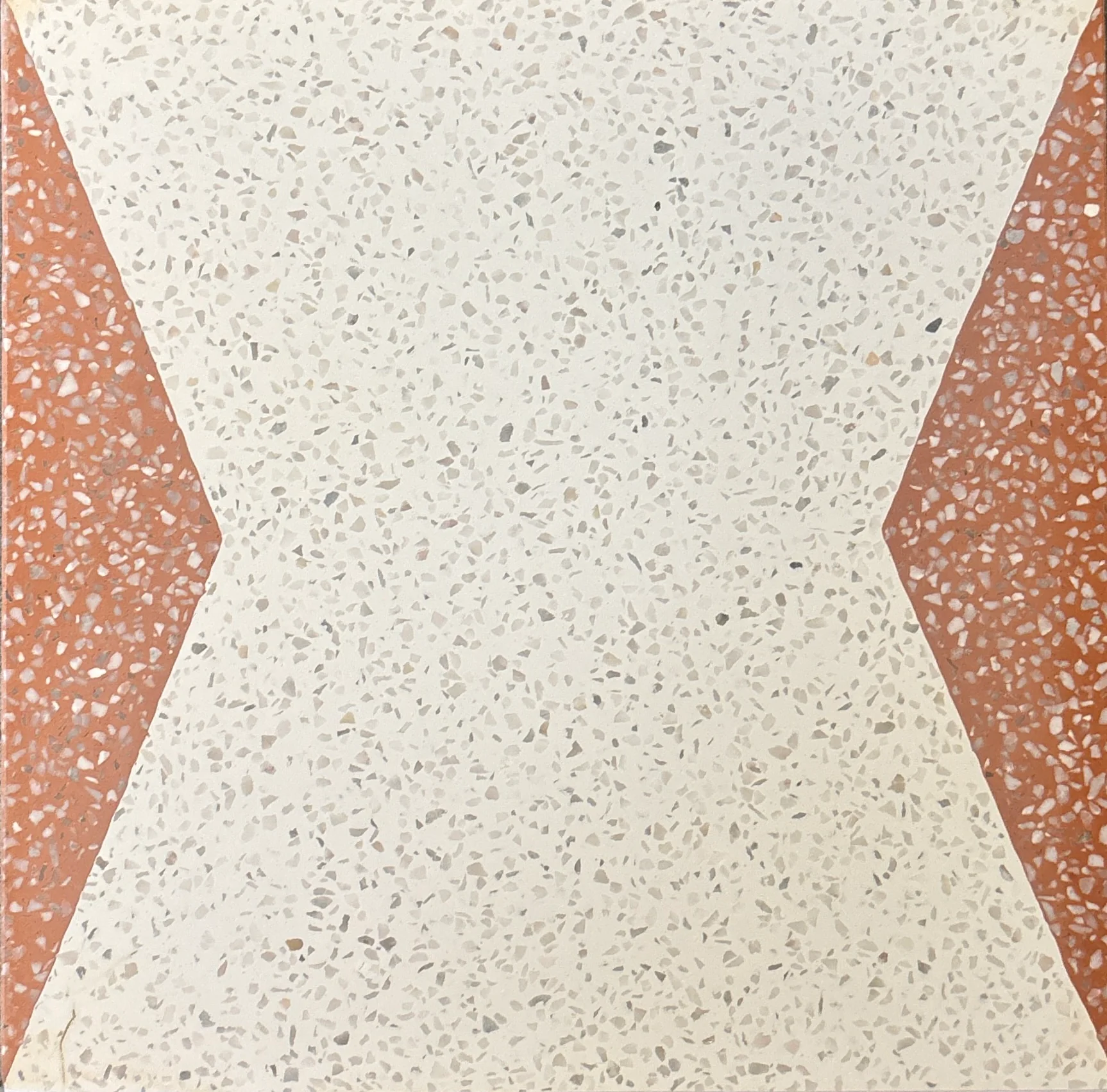 in stock // strands // Geo Terrazzo Connected Trap: Field: ivory, Accent: valencia